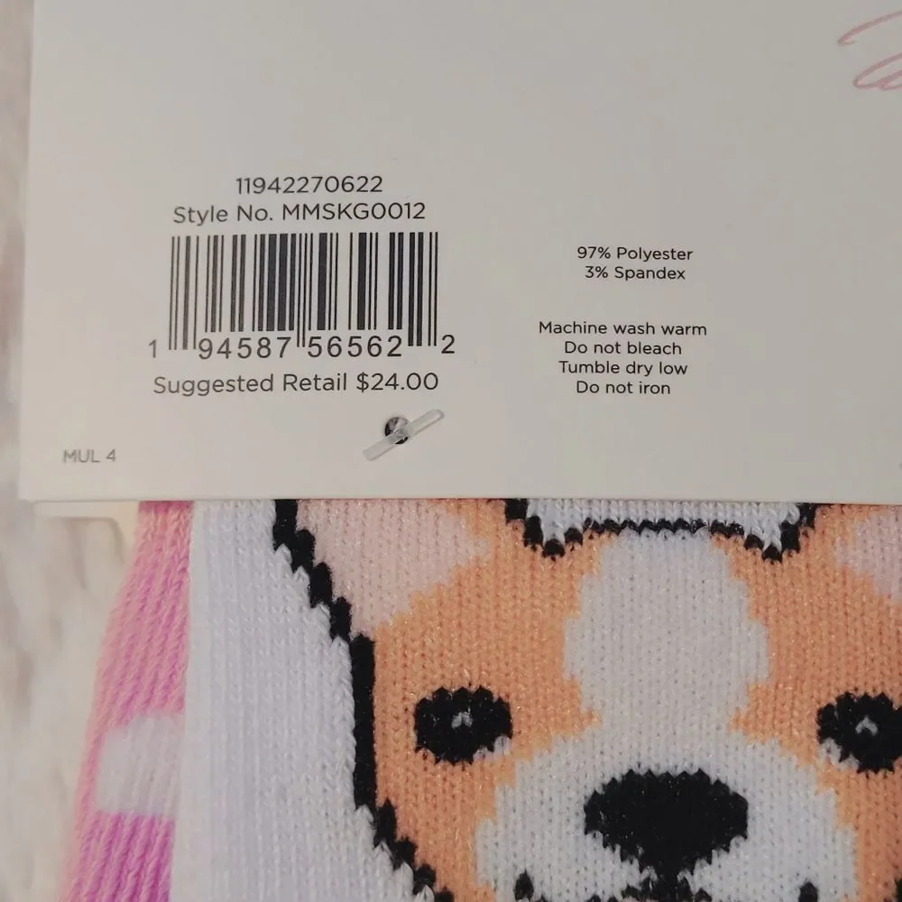Marilyn Monroe 2 Pair Sock Set for a Girl & Her Pet OSFM Low Cut Puppy Love New